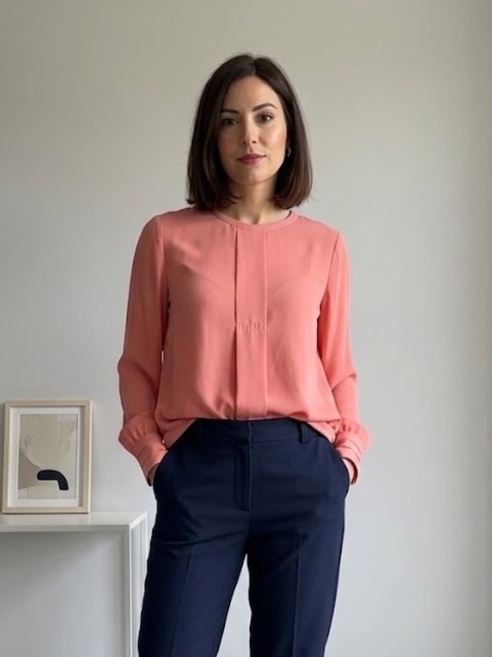 Scotch & Soda Maison Scotch Pleat-Front Blouse | Size Medium